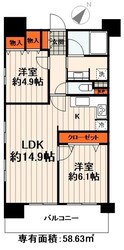 コアマンションフリージオ上野の物件間取画像